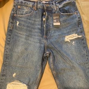 PRIMARK Straight Leg Distressed Denim Jeans